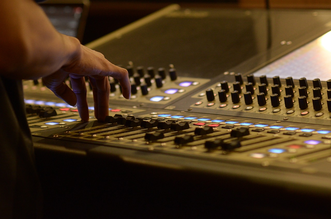 Console de mixage DiGiCo SD utilisée en prestation live